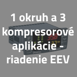 1 okruh a 3 kompresorové aplikácie - riadenie EEV